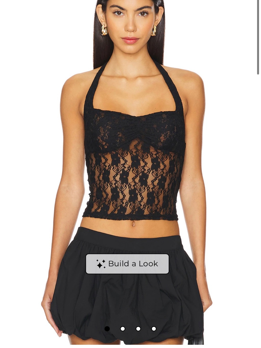 More to come black lace halter